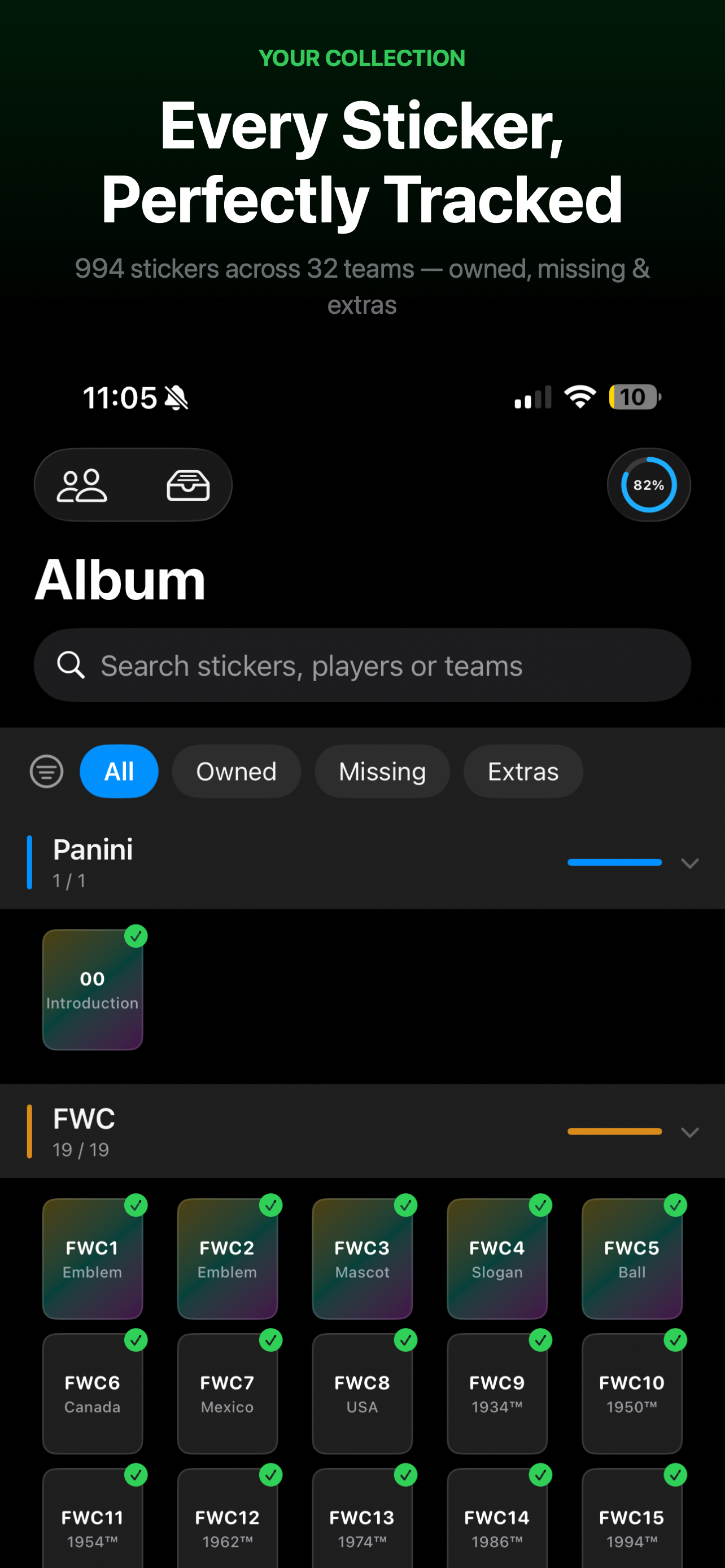 Album screen